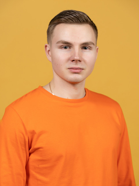 Футболка мужская с длинным рукавом Classic оранжевая 4