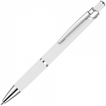 Ручка шариковая Chromos Soft Touch, белая