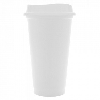 Стакан с крышкой Color Cap White, белый